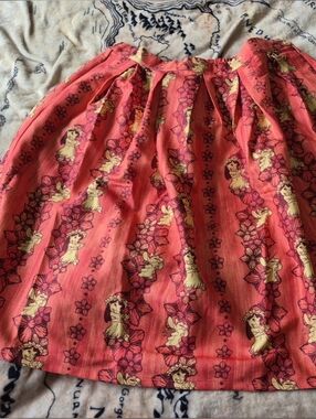 NWT Unique Vintage Disney Size XL/14 Lilo And Stitch Skirt Orange